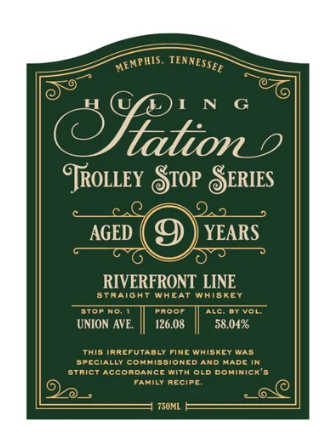 Huling Station Trolley Stop Series 9 Year Old Riverfront Line Straight Wheat Whiskey
