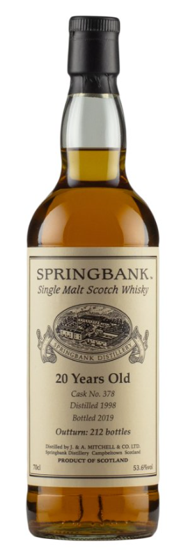 Springbank 20 Year Old 1998 Private Cask #378 Single Malt Scotch Whisky | 700ML at CaskCartel.com