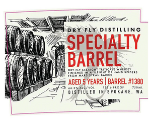 Dry Fly Specialty Barrel #1380 5 Year Old Finished in Sleight of Hand Spiders From Mars Syrah Barrel Straight Triticale Whisky at CaskCartel.com