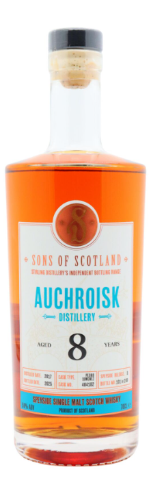 Auchroisk Stirling Distillery - Sons Of Scotland Single Pedro Ximenez Cask #404182 8 Year Old · 2017 Vintage Single Malt Scotch Whisky | 700ML at CaskCartel.com