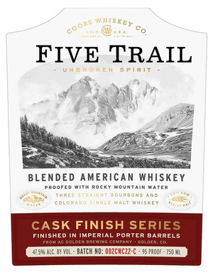 Coors Whiskey Co. Five Trail Finished in Imperial Porter Barrel Blended American Whisky at CaskCartel.com