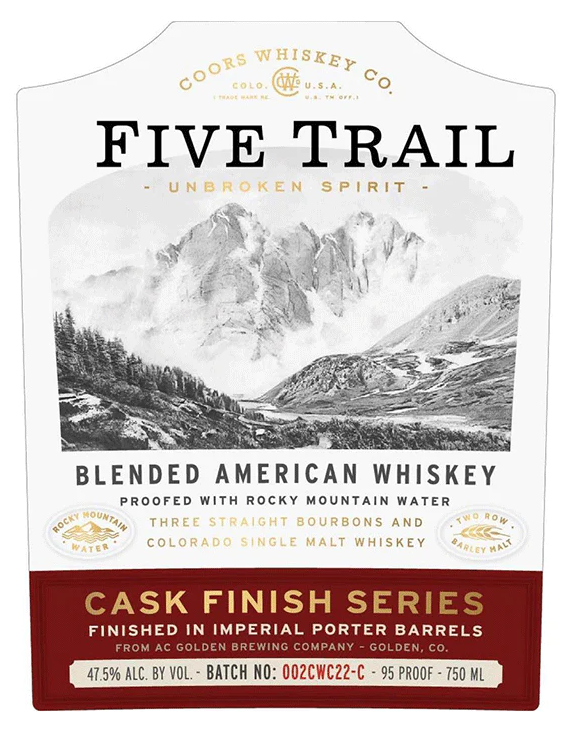 Coors Whiskey Co. Five Trail Finished in Imperial Porter Barrel Blended American Whisky