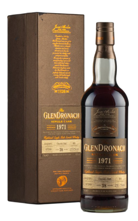 Glendronach 38 Year Old 1971 Oloroso Butt Cask #483 Batch #1 Single Malt Scotch Whisky | 700ML