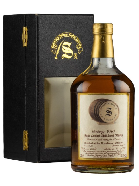 Rosebank 26 Year Old Signatory Vintage 1967 Single Malt Scotch Whisky | 700ML