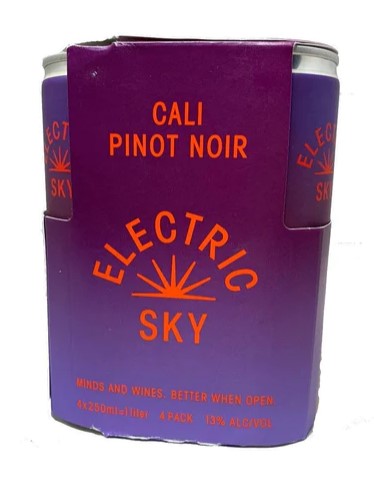 Electric Sky | Cali Pinot Noir (4)*250ML - NV at CaskCartel.com