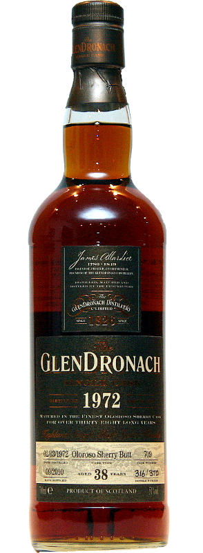 Glendronach 38 Year Old 1972 Oloroso Butt Cask #709 Single Malt Scotch Whisky | 700ML at CaskCartel.com