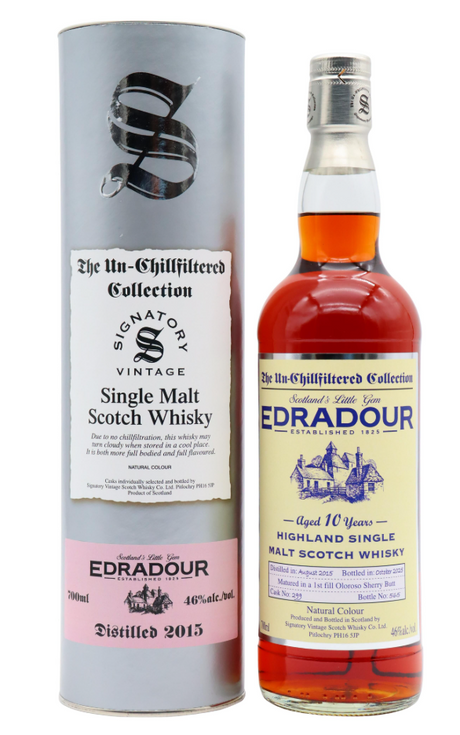 Edradour Signatory Vintage Un-Chillfiltered 10 Year Old 2015 Single Malt Scotch Whisky | 700ML at CaskCartel.com