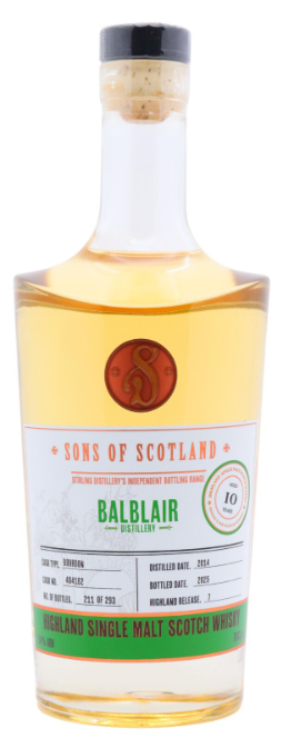 Balblair Stirling Distillery - Sons Of Scotland Single Bourbon Cask #404182 10 Year Old · 2014 Vintage Single Malt Scotch Whisky | 700ML at CaskCartel.com