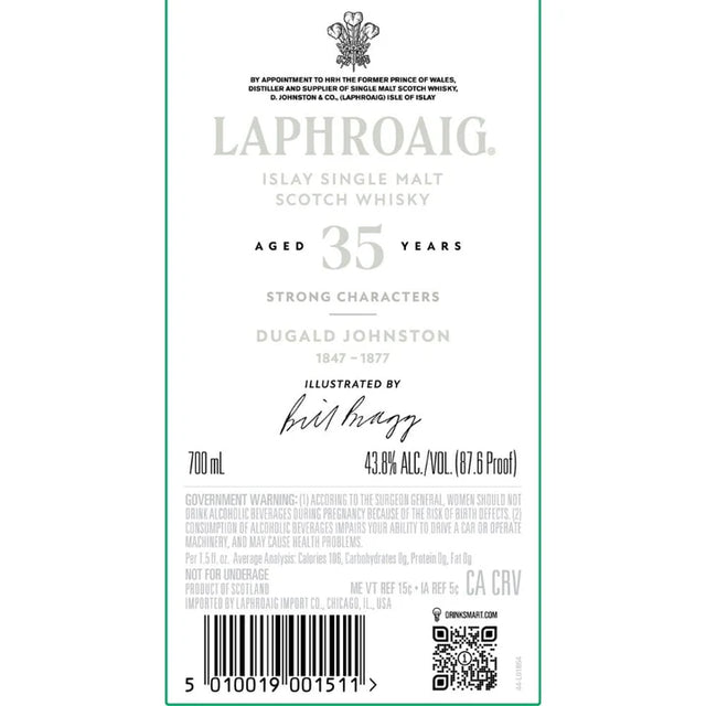 Laphroaig 35 Year Old Strong Characters Dugald Johnston Single Malt Scotch Whisky | 700ML at CaskCartel.com