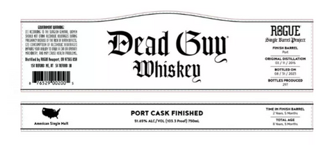 Rogue Spirits Single Barrel Project Port Cask Finished Dead Guy Whisky at CaskCartel.com