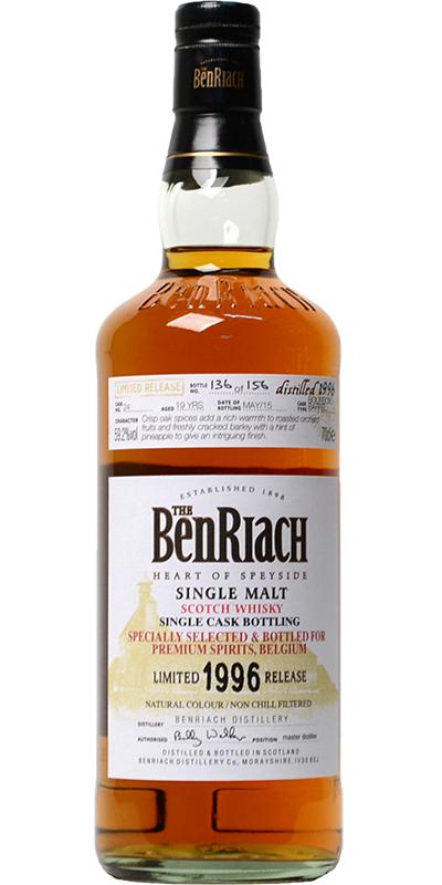 BenRiach 19 Year Old Single Cask Peated PX Finish Single Malt Scotch Whisky at CaskCartel.com