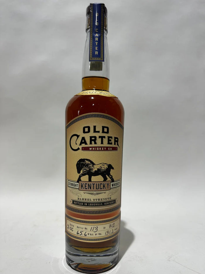 Old Carter Very Small Batch 2-OC Barrel strength Straight Kentucky Whiskey 131.2 Proof Bottle 113 of 712