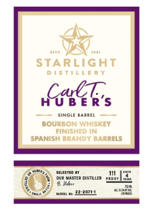 Starlight Carl T. Huber's Finished in Spanish Brandy Barrels Bourbon Whiskey at CaskCartel.com