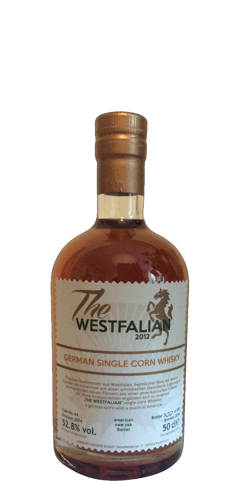The Westfalian 2014 German (Cask #TW44) 2019 Release Single Corn Whisky | 500ML at CaskCartel.com