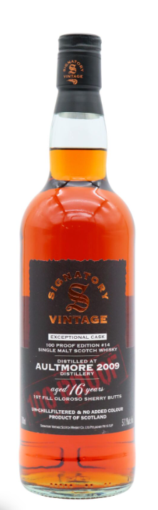 Aultmore Signatory Vintage 100 Proof Exceptional Cask Batch #14 16 Year Old · 2009 Vintage Single Malt Scotch Whisky | 700ML at CaskCartel.com