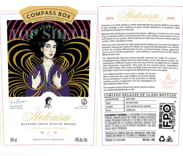 Compass Box Hedonism 2025 Release Blended Scotch Whisky | 700ML at CaskCartel.com