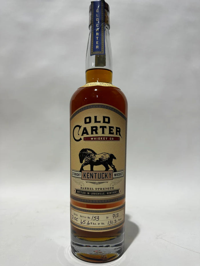 Old Carter Very Small Batch 2-OC Barrel strength Straight Kentucky Whiskey 131.2 Proof Bottle 153 of 712