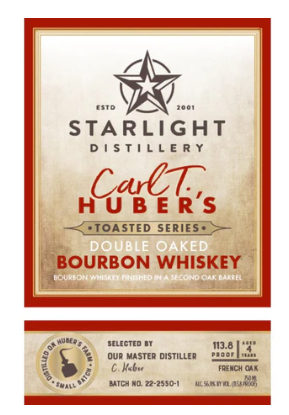 Starlight Carl T. Huber's 4 Year Old Toasted Series Double Oaked Bourbon Whiskey at CaskCartel.com
