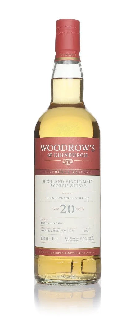 Glendronach 20 Year Old 2006 - Woodrow's of Edinburgh Single Malt Scotch Whisky | 700ML at CaskCartel.com
