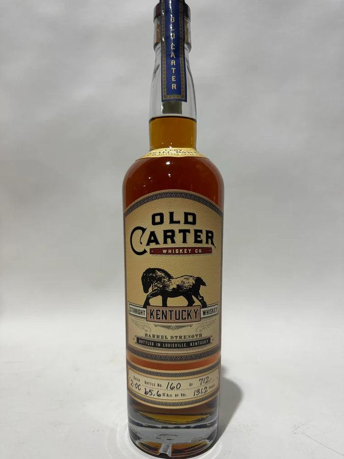 Old Carter Very Small Batch 2-OC Barrel strength Straight Kentucky Whiskey 131.2 Proof Bottle 160 of 712
