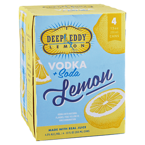 Deep Eddy Vodka Seltzer Lemon | (4)*355ML at CaskCartel.com