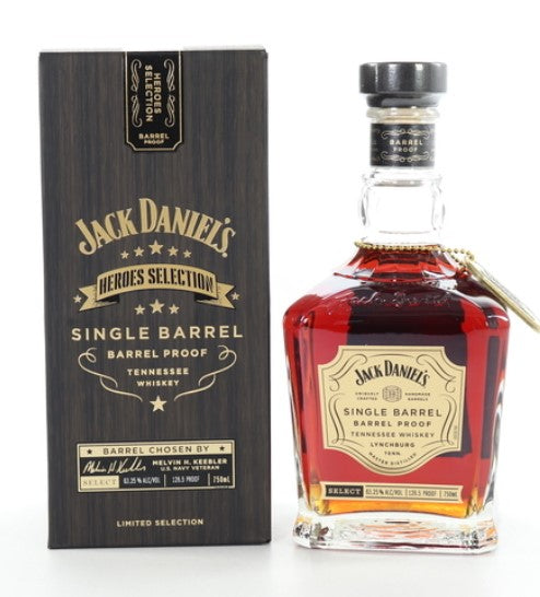 Jack Daniel's Heroes Selection Single Barrel Barrel Proof Melvin H Keebler Tennessee Whiskey