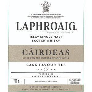 Laphroaig Cairdeas Cask Favourites 10 Year Old Single Malt Scotch Whisky | 700ML at CaskCartel.com