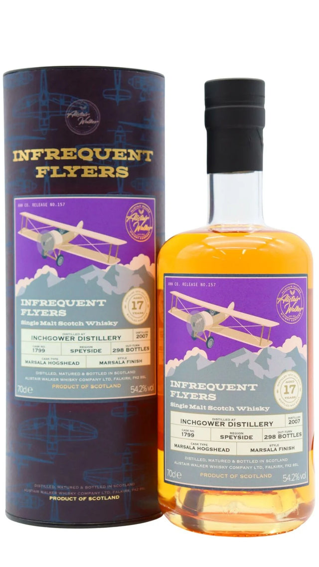 Inchgower 17 Year Old 2007 Vintage Infrequent Flyers - Single Cask #1799 Single Malt Scotch Whisky | 700ML at CaskCartel.com