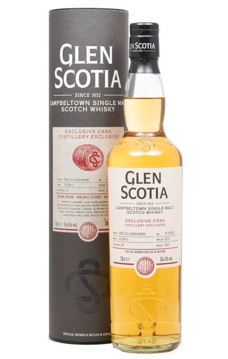 Glen Scotia 2013 10 Year Old Single Cask 1st Fill Rum Barrel Single Malt Scotch Whisky | 700ML at CaskCartel.com
