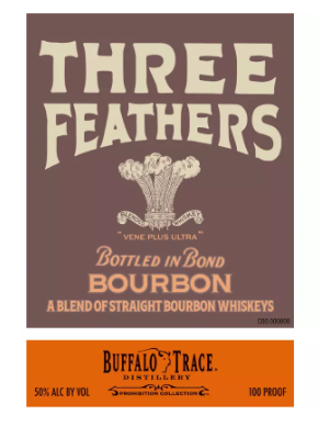 Three Feathers Bottled in Bond Bourbon Whisky