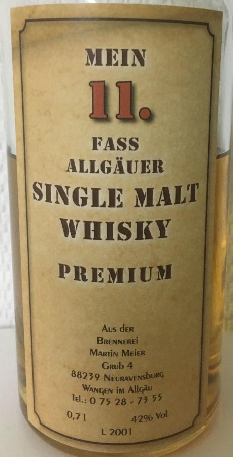Brennerei Martin Meier Mein 11. Fass Allgäuer Single Malt Whisky | 700ML at CaskCartel.com