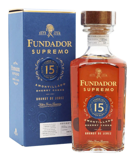 Fundador Supremo Amontillado Sherry Casks 15 Year Old de Jerez Brandy at CaskCartel.com