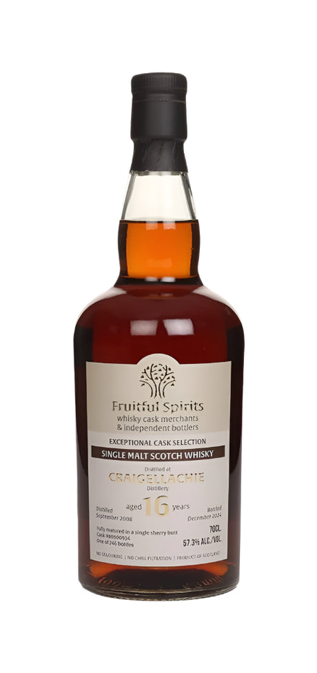 Craigellachie 16 Year Old 2008 (Cask #80900934) - Exceptional Cask Selection (Fruitful Spirits) Single Malt Scotch Whisky | 700ML at CaskCartel.com