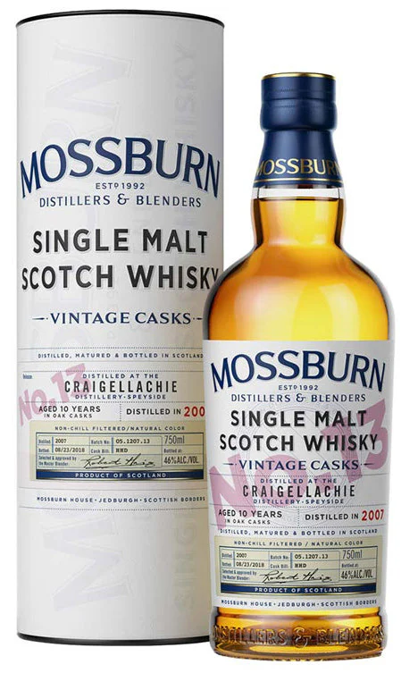 Mossburn 10 Year Old Craigellachie Distillery Vintage Casks #13 Single Malt Scotch Whisky