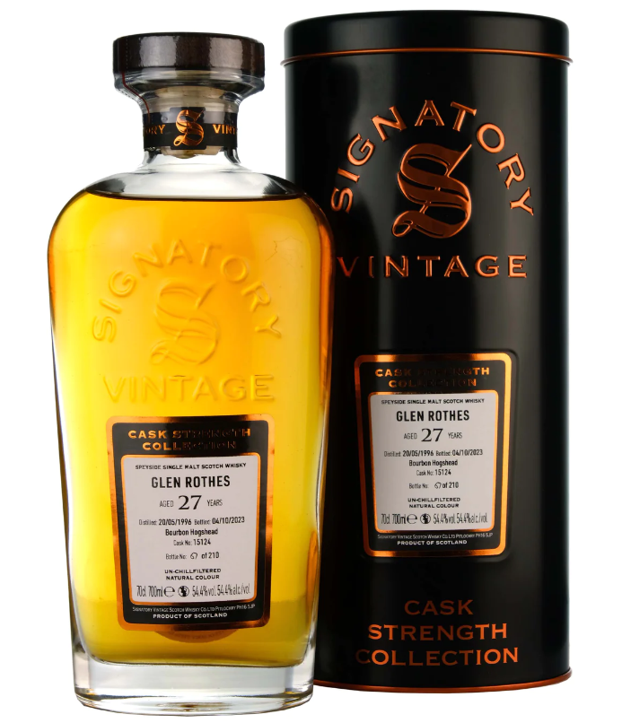 Glenrothes 27 Year Old 1996 - Bottled 2023 Signatory Vintage Cask #15124 Single Malt Scotch Whisky | 700ML