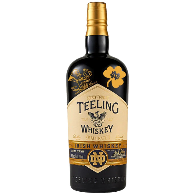 Teeling X Notre Dame Small Batch Limited Edition 2025 Irish Whiskey With Logo Engraving at CaskCartel.com