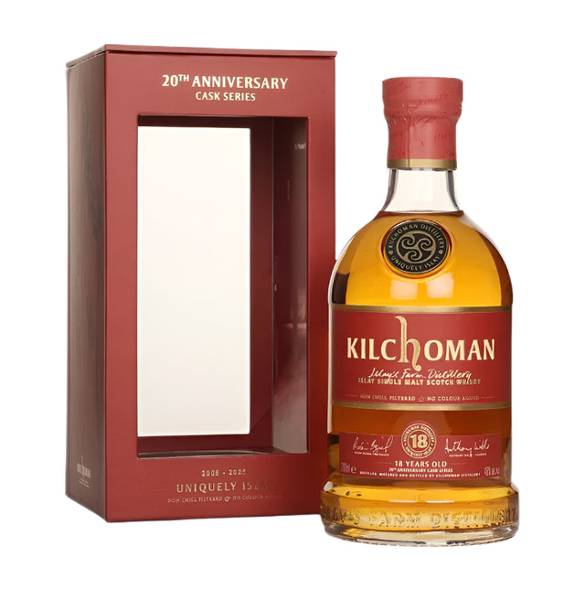 Kilchoman 18 Year Old Bourbon Cask Matured 20th Anniversary Series Single Malt Scotch Whisky | 700ML at CaskCartel.com