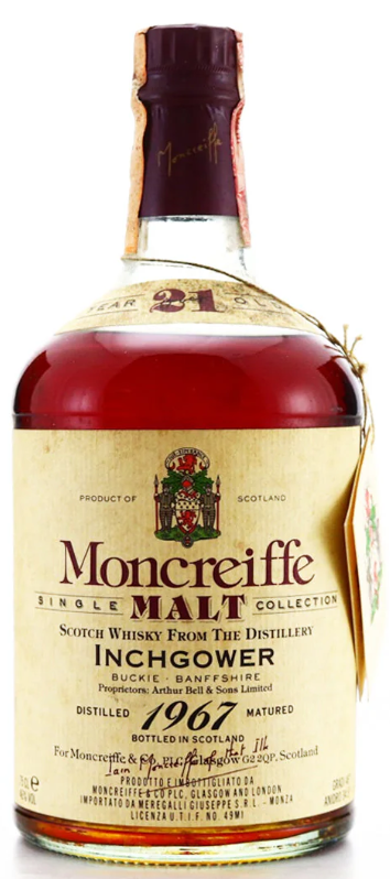 Inchgower 1967 Moncrieffe 21 Year Old Single Malt Scotch Whisky