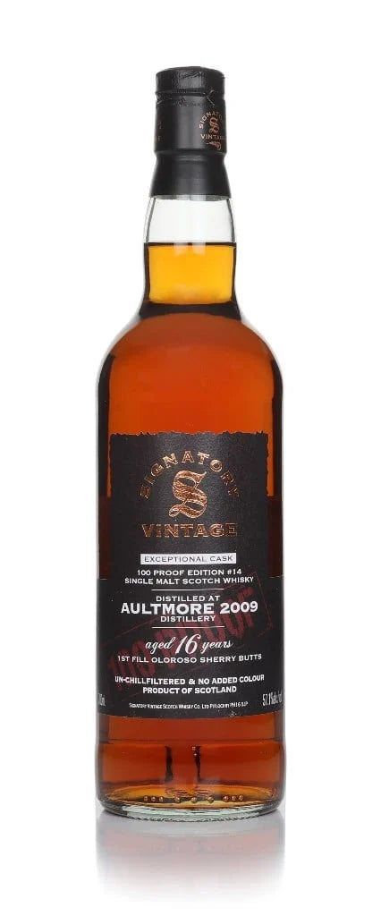 Aultmore 16 Year Old 2009 Exceptional Cask - 100 Proof Edition #14 (Signatory) Single Malt Scotch Whisky | 700ML at CaskCartel.com