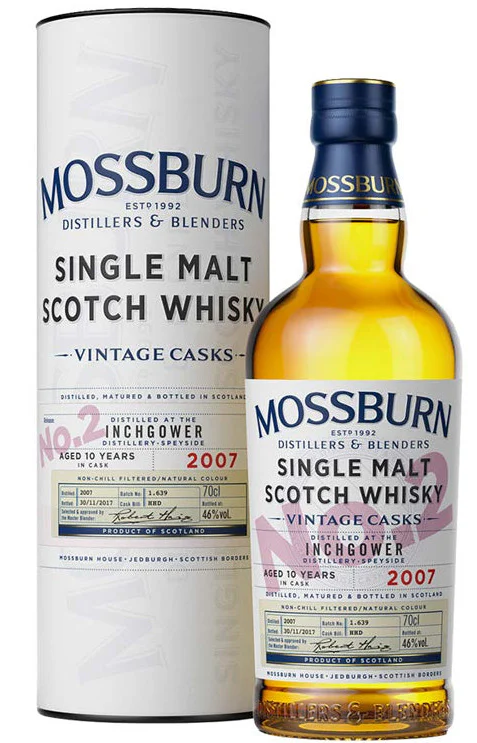 Mossburn 10 Year Old Inchgower Distillery Vintage Casks #2 Single Malt Scotch Whisky