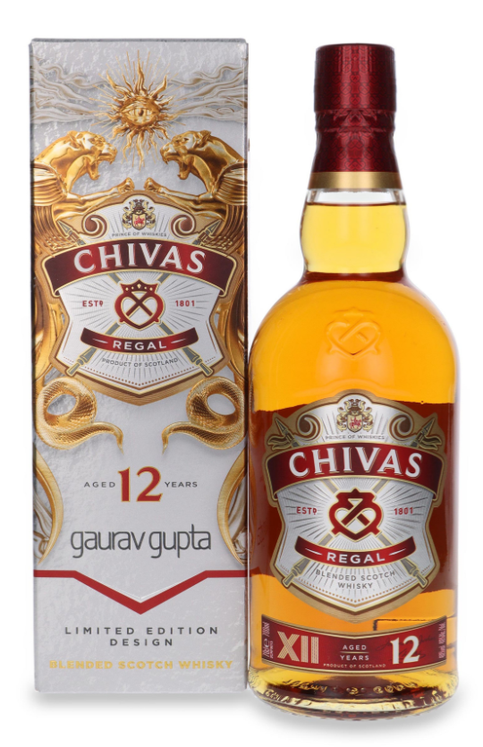 Chivas Regal 12 Year Old Gaurav Gupta Limited Edition Design Blended Scotch Whisky | 700ML at CaskCartel.com