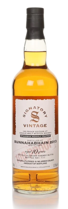 Bunnahabhain Staoisha 10 Year Old 2013 Edition #7 Signatory Single Malt Scotch Whisky | 700ML at CaskCartel.com
