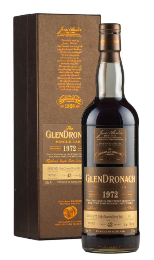 Glendronach 43 Year Old 1972 PX Butt Cask #706 Batch #12 Single Malt Scotch Whisky | 700ML