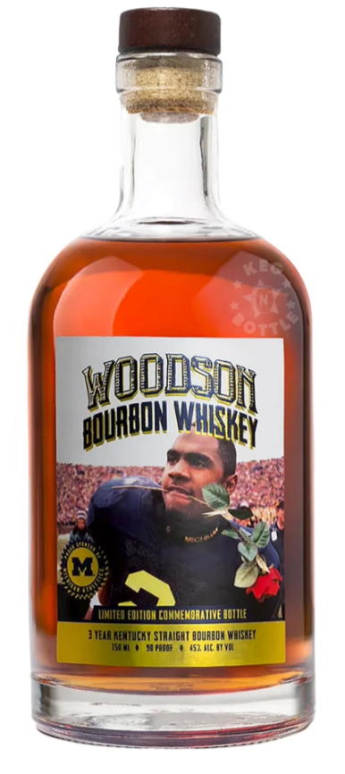 Woodson University of Michigan Charles Woodson Rose In Mouth Limited Edition Commemorative Bourbon Whiskey at CaskCartel.com