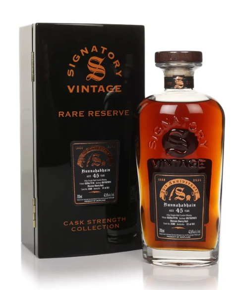 Bunnahabhain 45 Year Old 1978 Cask #2588 Cask Strength Collection Rare Reserve 35th Anniversary Signatory Single Malt Scotch Whisky | 700ML