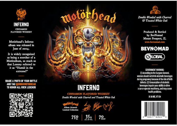 Motorhead Inferno Limited Edition Cinnamon Whiskey
