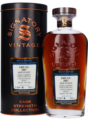 Caol Ila 16 Year Old 2007 - Bottled 2024 Signatory Vintage Single Malt Scotch Whisky | 700ML at CaskCartel.com
