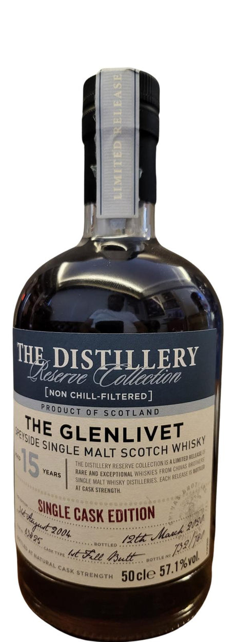 Glenlivet 2004 The Distillery Reserve Collection - Single Cask Edition 15 Year Old 2020 Release (Cask #63825) Single Malt Scotch Whisky | 500ML at CaskCartel.com