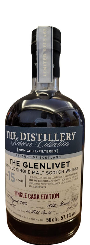 Glenlivet 2004 The Distillery Reserve Collection - Single Cask Edition 15 Year Old 2020 Release (Cask #63825) Single Malt Scotch Whisky | 500ML at CaskCartel.com