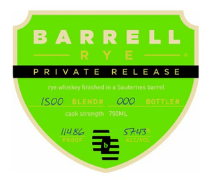 Barrell Rye Private Release Finished in a Sauternes Barrel at CaskCartel.com